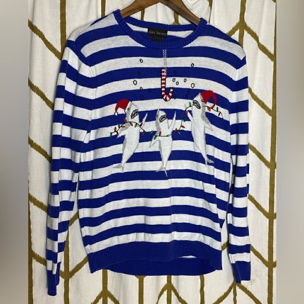 ✅Alex Steven Shark Ugly Christmas Sweater